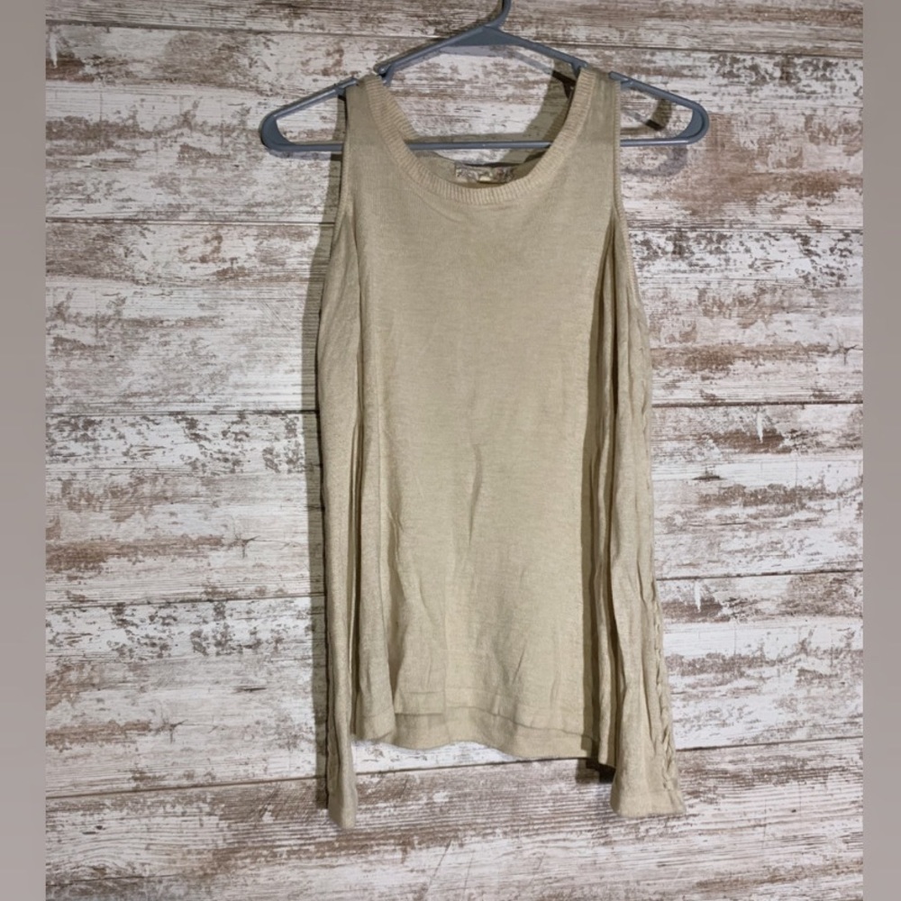 tan off the shoulder long sleeve
